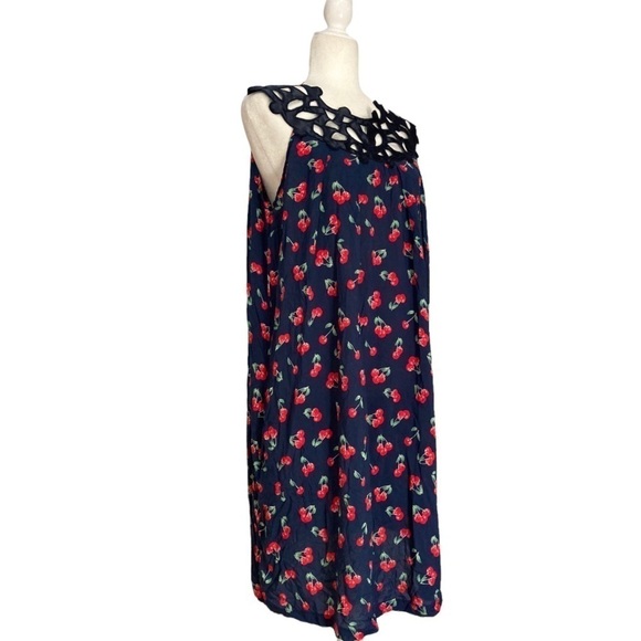 Ciclo Collective Italian Dress Luxury Statement Cherry print Kaftan Dress NWT - Picture 2 of 8